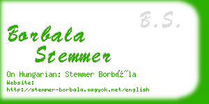 borbala stemmer business card